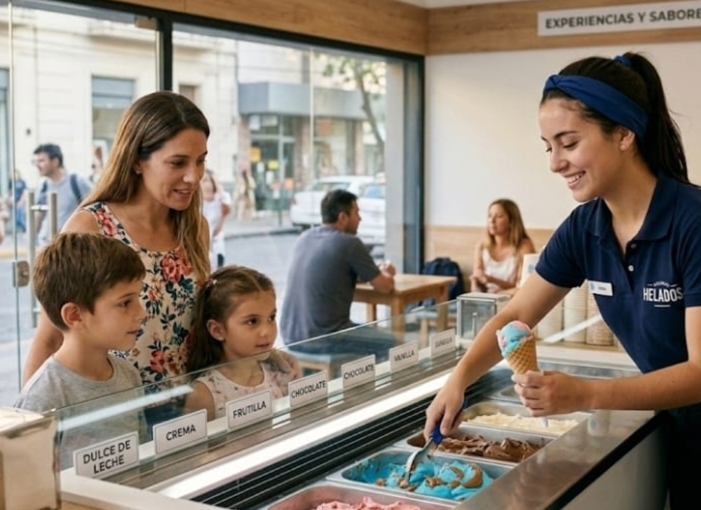 Anfitrión de Experiencias y Atención al Cliente en Heladería de Primera Línea ​Córdoba, Argentina